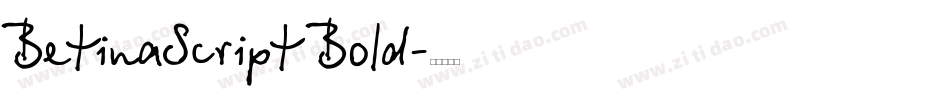 BetinaScript Bold字体转换